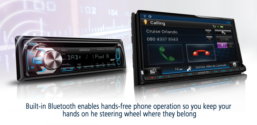 Built-in Bluetooth enables hands-free phone operation so you keep your hands on he steering wheel where they belong
