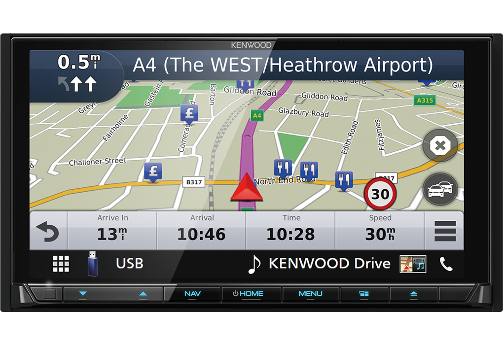 Kenwood DNX9180DABS with Waze and Garmin Navigation