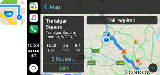 Apple CarPlay Maps - Kenwood 