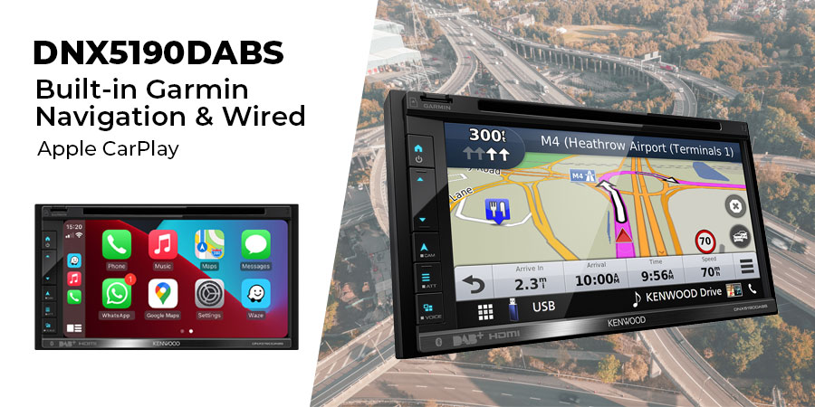 Garmin navigation, Apple CarPlay, Android Auto DNX5190DABS