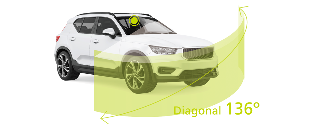 136 diagonal wide view Dash Cam DRV-A201