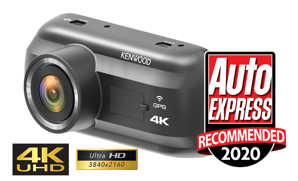 DRVA601W Pro Pack 4K Ultra HD Dash Cam features KENWOOD Audio Dash