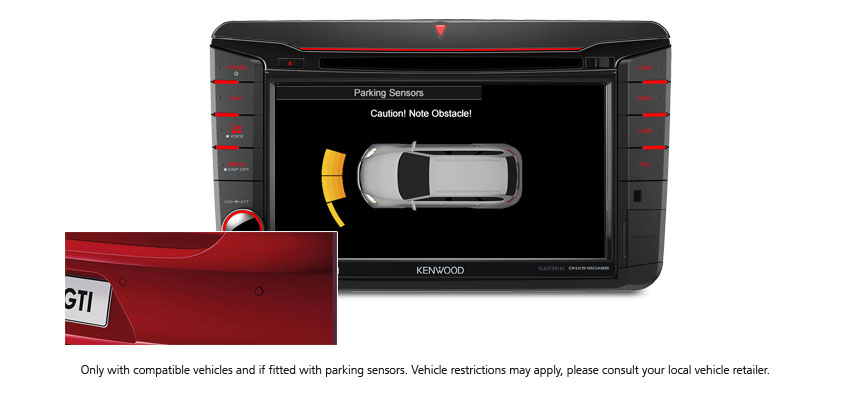 Volkswagen Parking sensors displaying on DNX516DABS